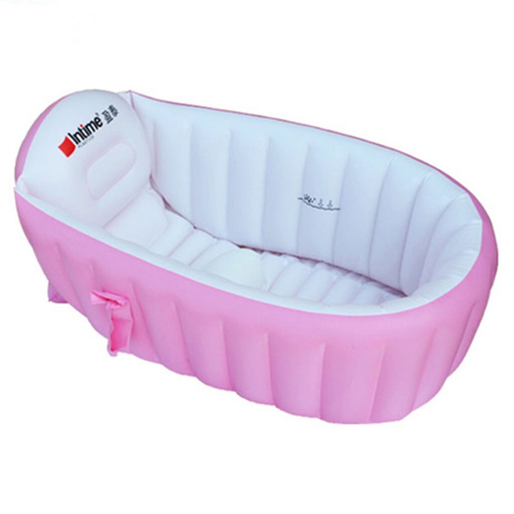 Aufblasbare Baby Badewanne, freundlicher Kleinkind Kleinkind Kleinkind Neugeborenen Aufblasbare Faltbare Dusche Schwimmbad-98x64x28cm: Rosa