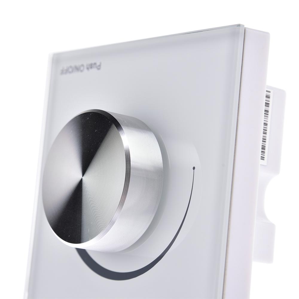 AC Triac Dimmer LED 220V 230V 110V Dimmable Knob Push Switch Controller for LED Bulb Light Lamps(White/Black)S1-K