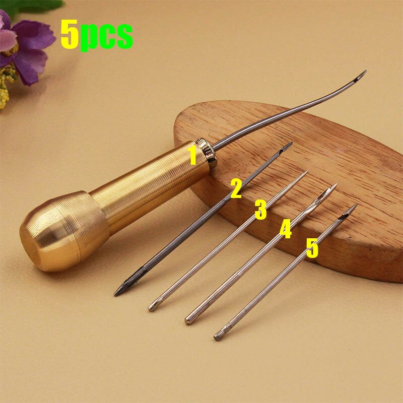 Leder NäHenne Schuh Reparatur Werkzeug Ahle Hand NäHenne Ahle Leder Werkzeug Nadel Werkzeug Bausatz Leder Handwerk NäHenne Liefert: RX069-6Stck