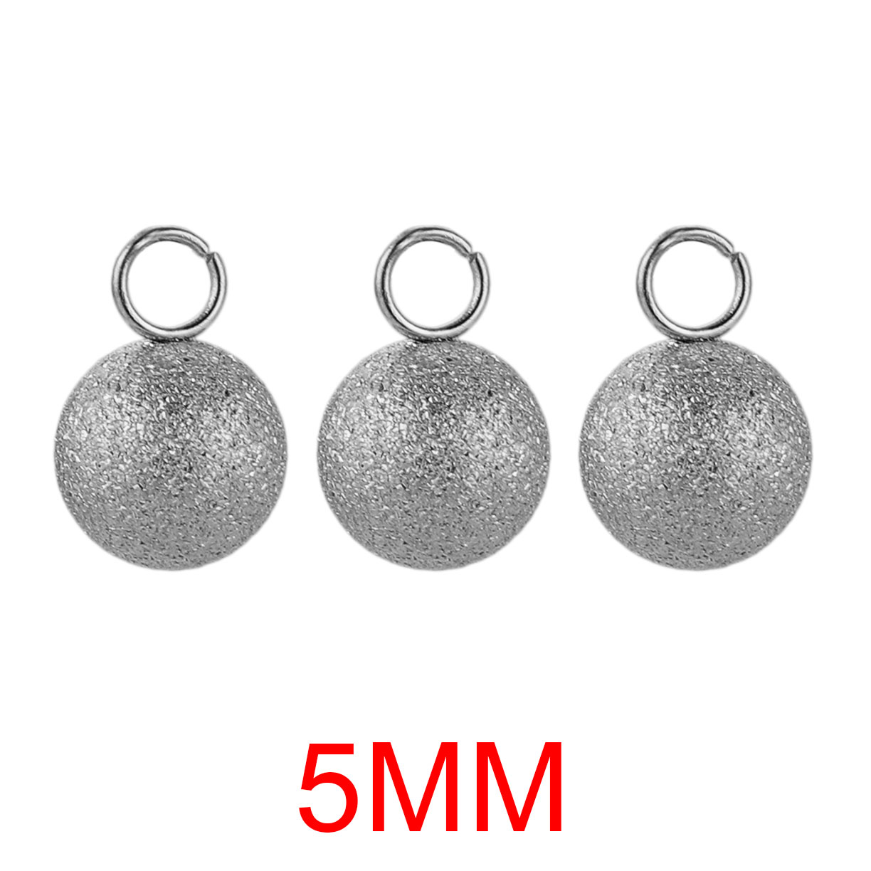 20pcs Lot 4/5/6mm Round Stainless Steel Beads Solid Ball Charms DIY Gold Plated Earrings Bracelet Jewelry Making Materials Craft: Imitation Rhodium Plated