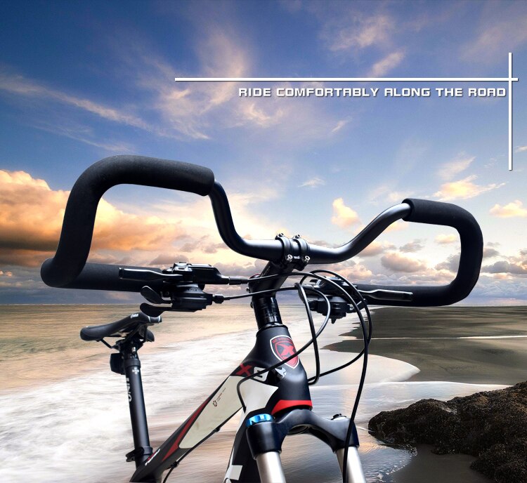Bicycle Handlebar Mountain Road Bike Butterfly Handlebar Bicycle Bike Fixed Gear Rebuilding Aluminum 31.8*620mm With Cover