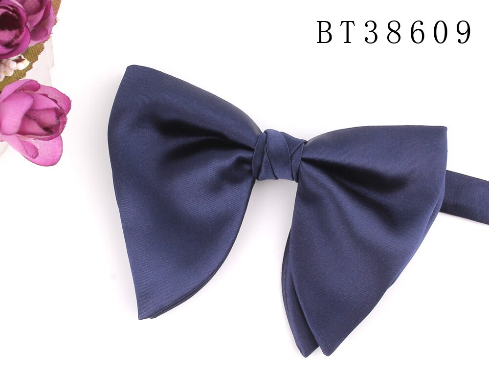 Pajarita de gran tamaño para hombre y mujer, lazo grande con nudo para adulto, corbatas sólidas para hombre y mujer, pajaritas marrón óxido para el novio: BT38609