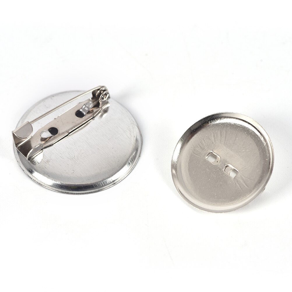 Base de cabujón de camafeo de aleación, 1,5, 2, 2,5, 3 cm, broche redondo, Base de cabujón, bandejas en blanco con pines de broche, 20 unidades/paquete