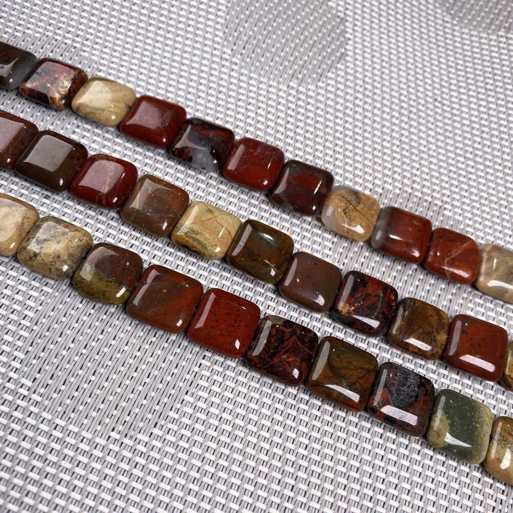 Natural Stone Square shape Loose Beads Crystal Semifinished String Bead for Jewelry Making DIY Bracelet Necklace Accessories: 5