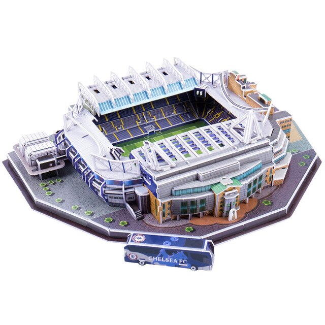 3D Puzzle toys World famous football stadium 16 styles models Camp Nou, Bernabeu,Old Trafford etc. kids diy papercraft models: 100