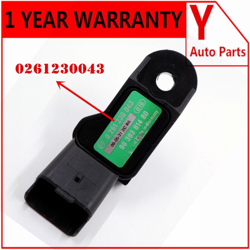 Sensor de mapa para Citroen Berlingo C2 C3 C4 C5 C8 Saxo Xsara, , 0261230043, 9639381480