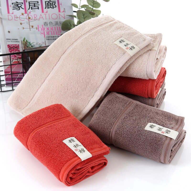 25*50cm high quanlity cotton towel cartoon Solid color washcloth handkerchief for man cloth towel