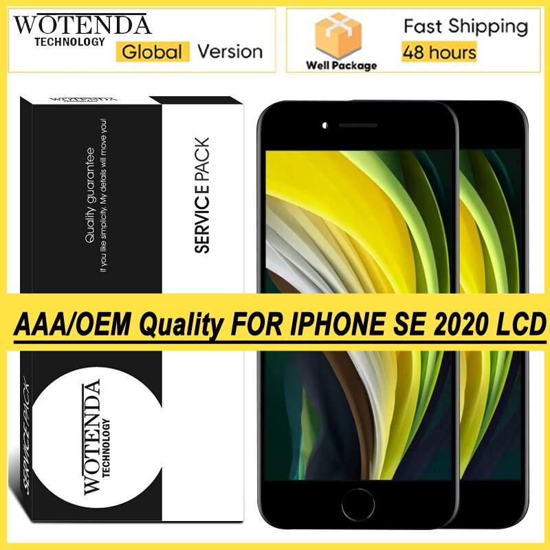 Display OEM/AAA originale per iPhone SE 2020 SE2 LCD Touch Screen Digitizer A2296 A2275 A2298 parti di riparazione con Service Pack