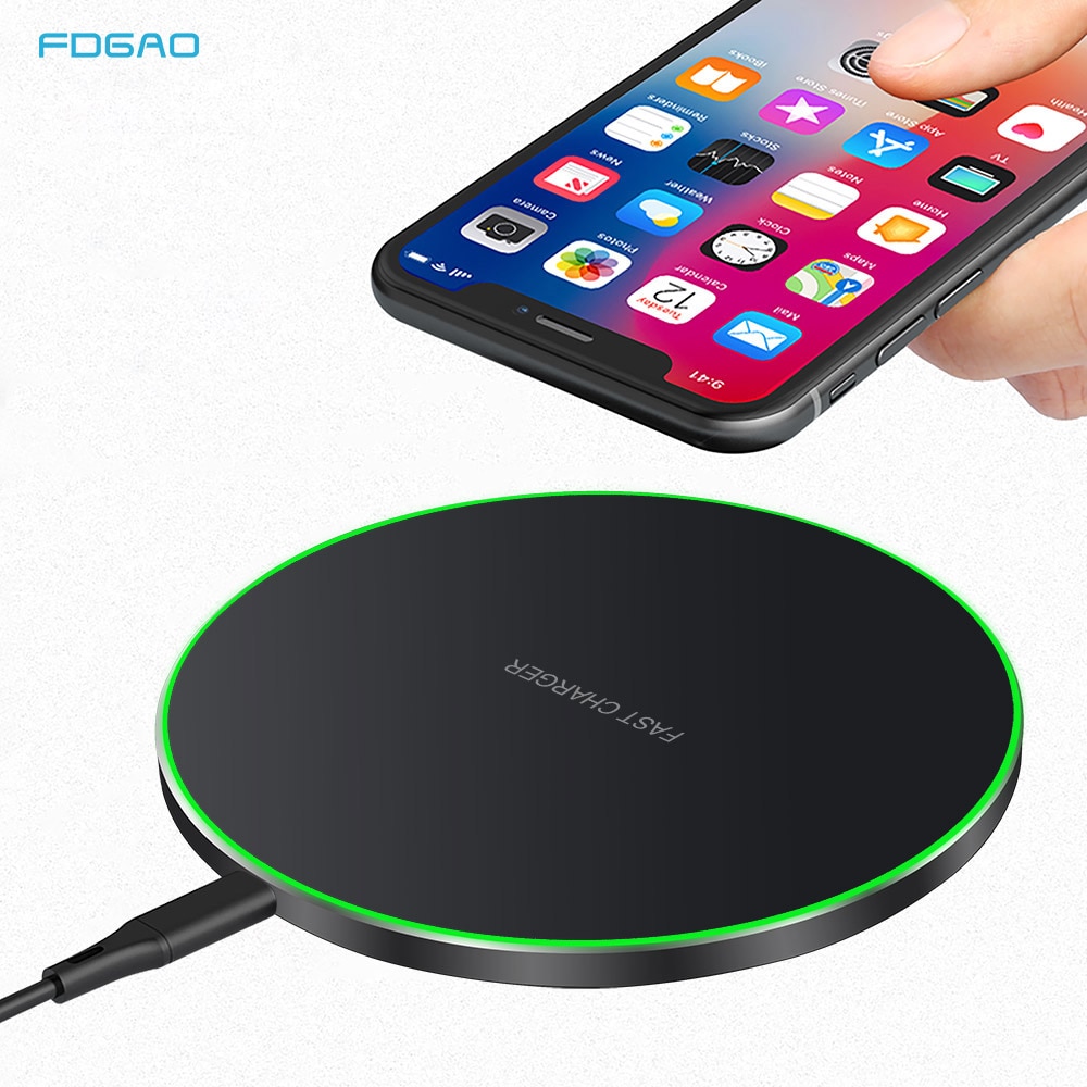 Bezprzewodowa ładowarka FDGAO 30W Qi dla iPhone 11 XR XS X 8 SE2 Samsung S20 S10E Huawei P40 zawodowiec kumpel 30 QC 3.0 USB C szybka ładowarka