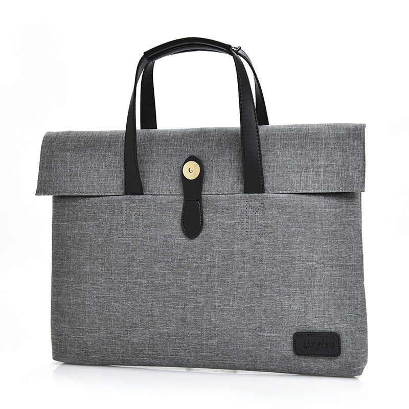 Hand Shoulder Shoulder Men's Briefcase Wear Oxford Cloth 14 Inch Laptop Bag: Gray