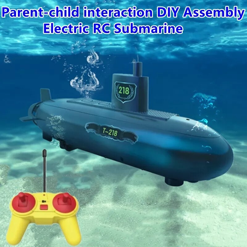 Interactieve Diy Assemblage Elektrische Rc Submarine Speelgoed 30.5Cm Stam Wetenschap Onderwijs Afstandsbediening Submarine Boot Water Speelgoed