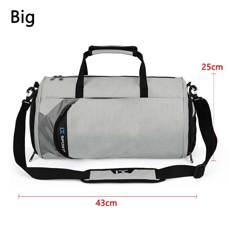 Men Gym Bags For Training Bag Tas Fitness Travel Sac De Sport Outdoor Sports Swim Women Dry Wet Gymtas Yoga Shoes Bag XA103WA: Gray Big