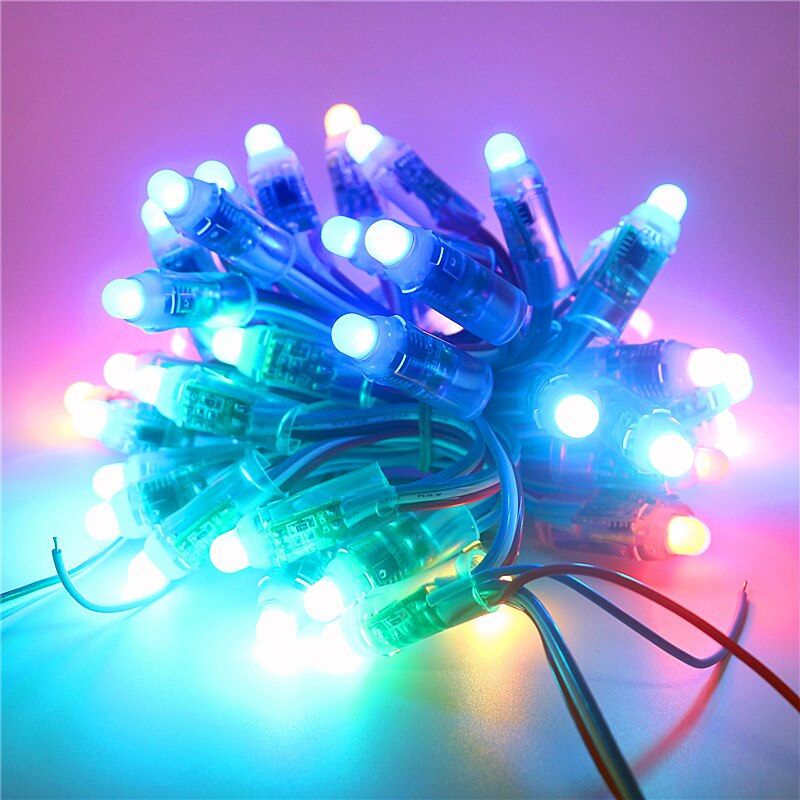 50 lysdioder  ws2811 fullfärg pixel led modul 5v ip68 vattentät digital led pixel ljus  + 3/14/17/24 tangenter rf fjärrkontroll för usb