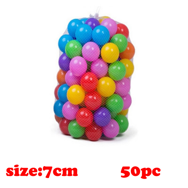 50/100Pc Bal Zachte Kleuren Plastic Oceaan Bal Eco-vriendelijke Baby Speelgoed Bal Kid Swim Pit Toy Baby Producten buiten Wave Oceaan Bal: 7cm 50pc