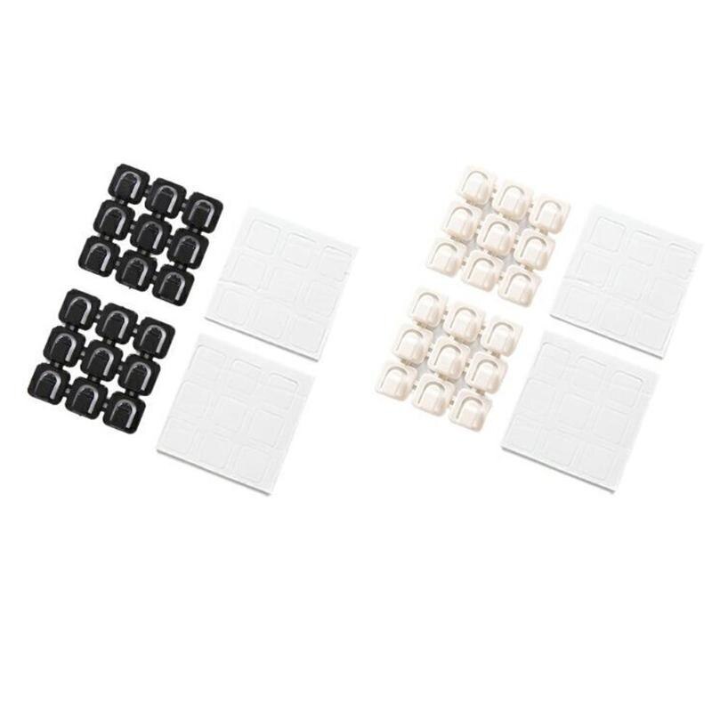 18pcs Fixed Desktop Network Wire Cables Clamp USB Line Cord Organizer Fixed Tool Install Data Line Cables Row Clamp