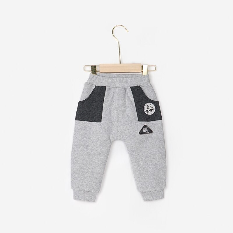 Baby Girl Boy Pants Cotton Winter Thick Infant Newborn Kids Children Cute Cartoon Trousers Warm PP Long Leggings: Grey / 18-24M