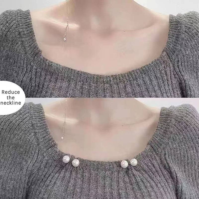 8 SZT. Szpilki robić sukienki w talii, kołnierzyk, perła, antypoślizgowe agrafki, broszka robić sukienki, dekoracja, regulacja szalika, moda