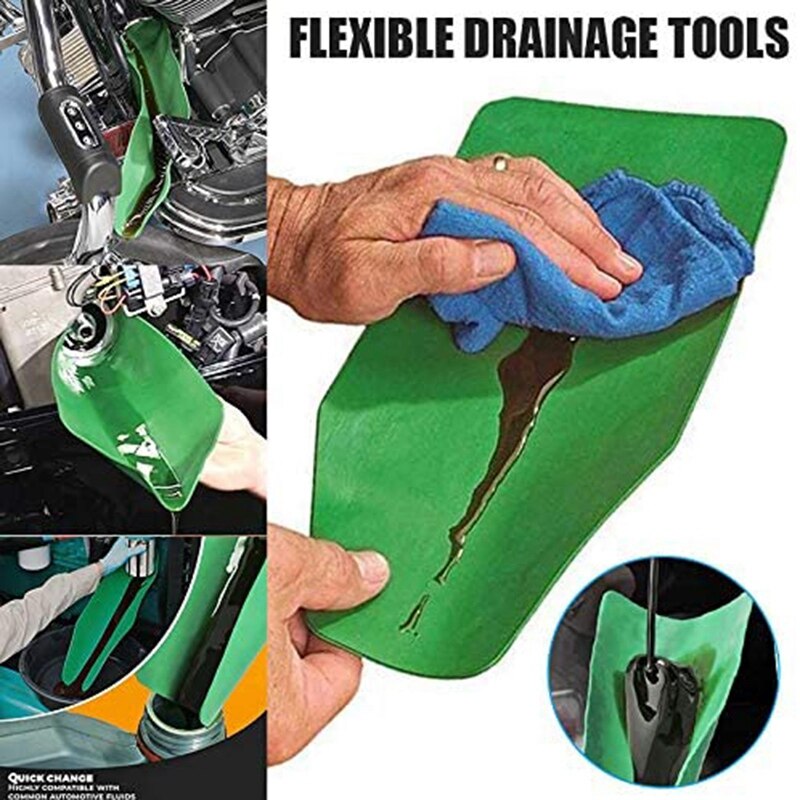 Flexible Draining Tool Flexible Free Oil Filter Funnel General Purpose Funnel Extended Flexible Draining Funnel Tool