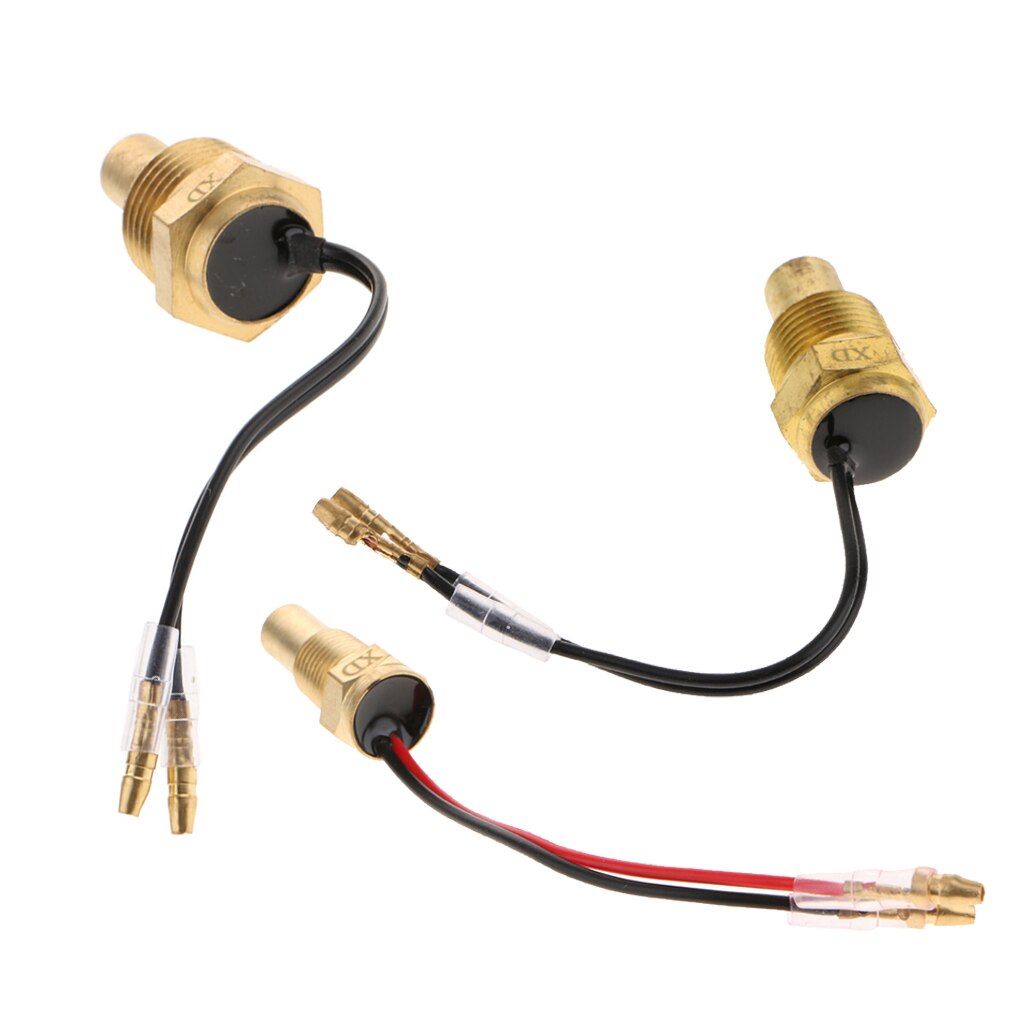 Water Temperature Temp Sensor Switch Connector Plug Pigtail Wire 1/2 3/8 1/8 Thread
