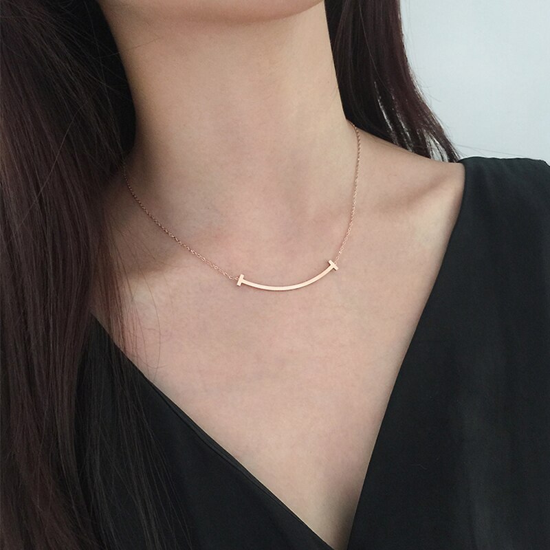 Nuove Donne Di Modo Collana in Acciaio Inox Collana Numero Romano di Lusso Dei Monili Delle Donne di Alta Qualità Dei Monili di Cerimonia Nuziale