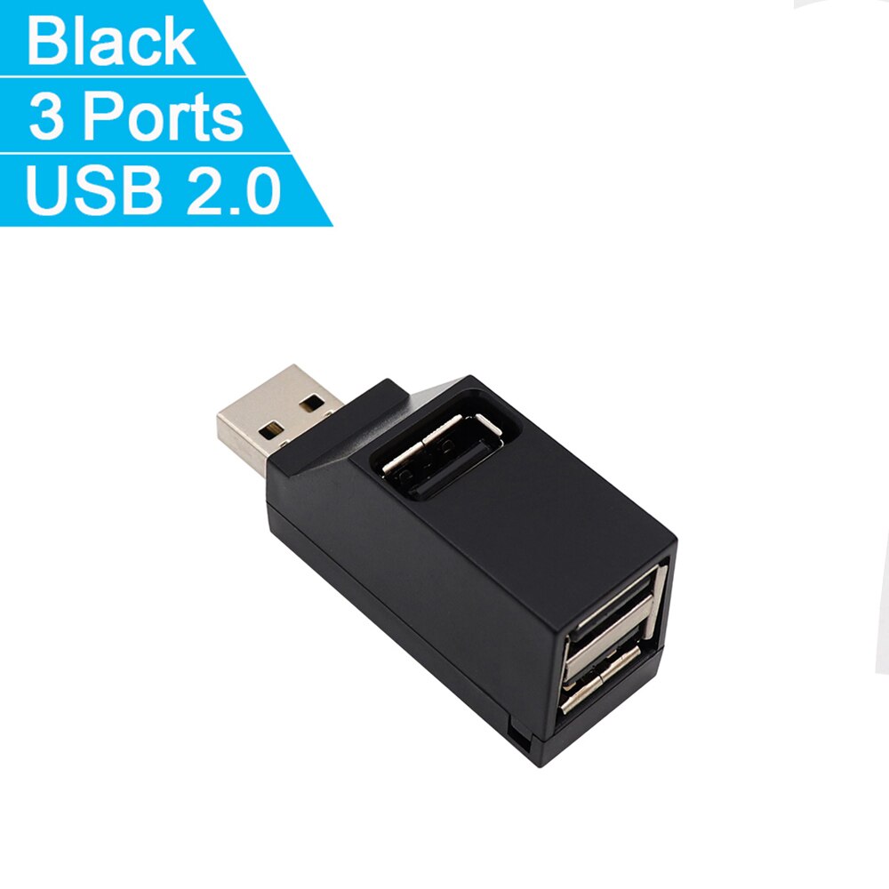 Usb-keskitin 3.0 moniporttinen usb-portti 3/4/7 porttia 2.0 keskitin usb nopea hab-sovitin usb-jakaja tietokoneelle tietokonetarvikkeet: 3 porttia 2.0 musta