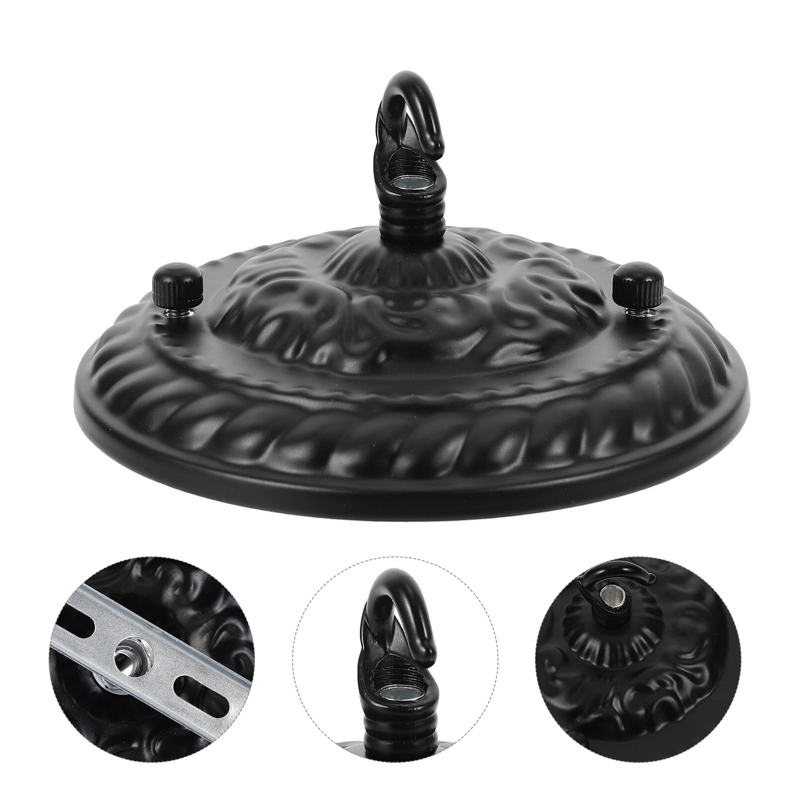 Ceiling Light Plate Lamp Base Embossed Pattern Pendant Lighting Accessory