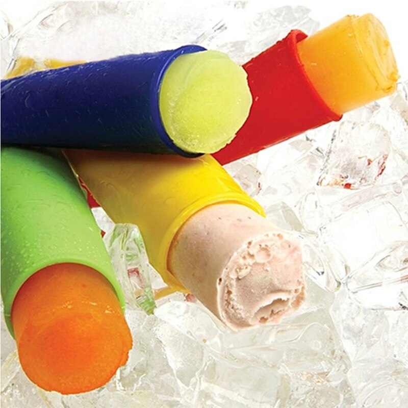 1PC Colorful Silicone Ice Pop Mold Popsicles Mould with Lid DIY Ice Cream Makers Push Up Ice Cream Jelly Lolly Pop for Popsicle