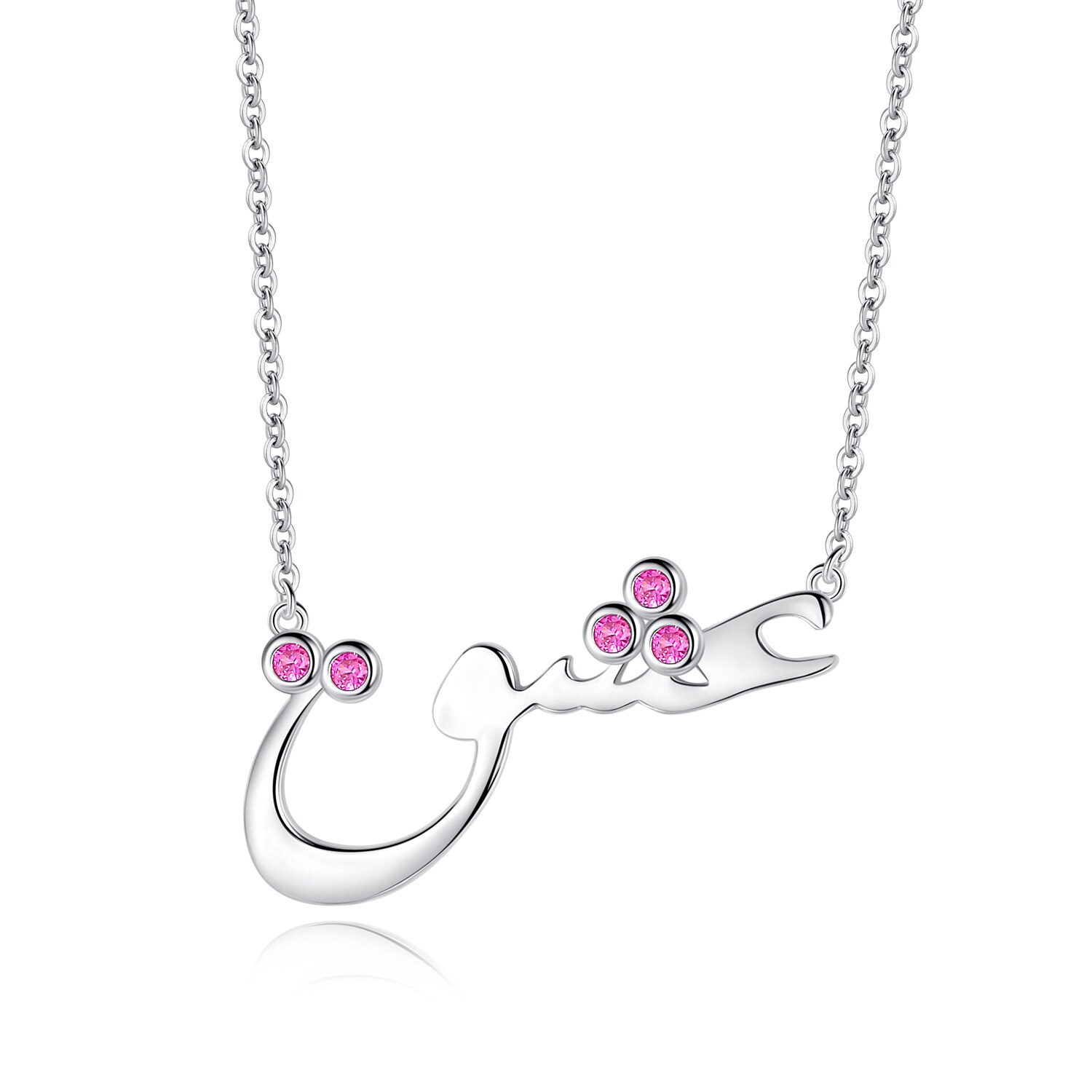 Tongzhe 925 Sterling Zilveren Ketting Voor Vrouwen Liefde Arabisch Vriendschap Cz Verklaring Hanger Ketting Engagement Sieraden: Style 4
