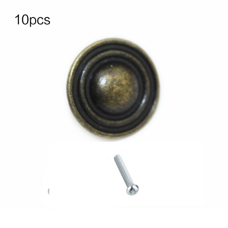 Dörrknoppar set  of 10 lådknappar vintage mässing handtag möbler skåp knoppar för köksskåp: 4