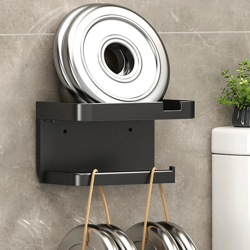 Toiletrolhouder Plastic opbergrek Keukenhanddoek Plaatsing van kruidenflessen Badkamer Muurrol papier Telefoonopslag