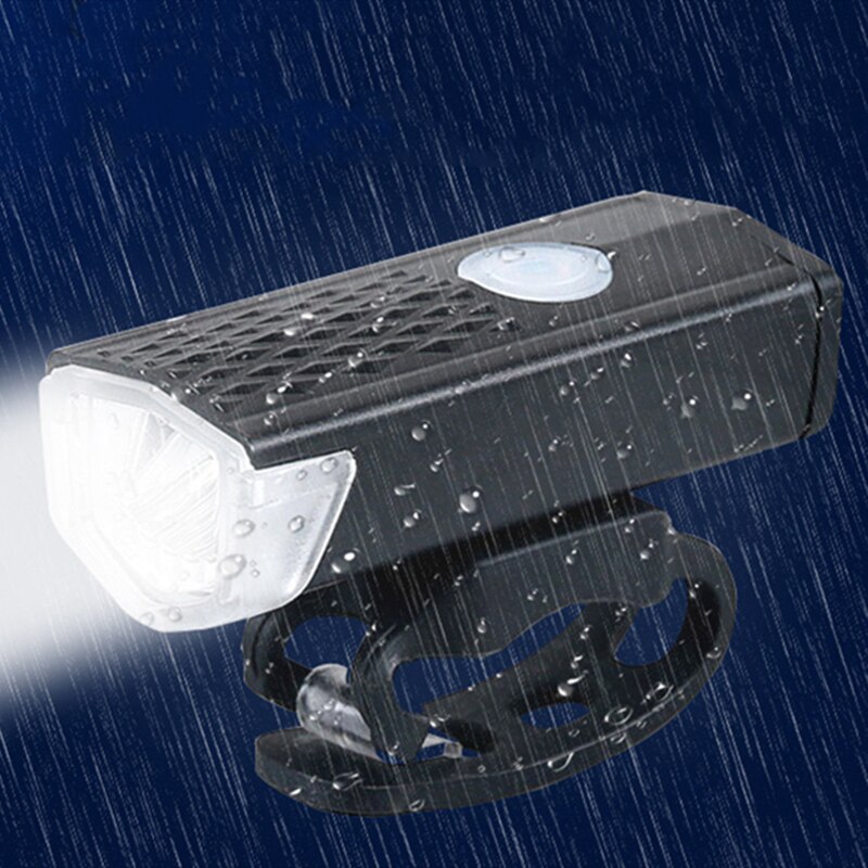 Sykkellys usb oppladbar 300 lumen 3 modus sykkel frontlys lampe sykkel frontlys sykling ledet lommelykt lykt