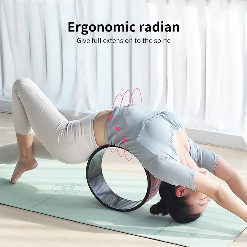 Yoga Pilates Wheel - Cork Massage Back Tool - Non-slip Stability Balance Fitness Exercise