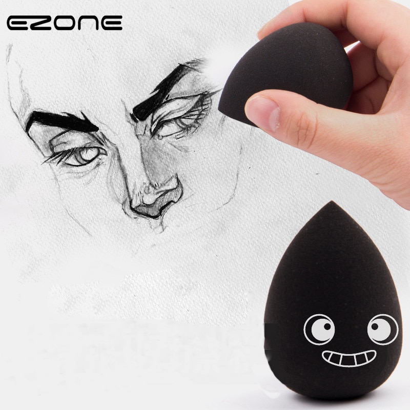 EZONE 1 PC Zwarte Lepel Schets Gum Elastische Waterdruppels Spooge Ei Schets Highlighter Gum Materialen Levert Praktische