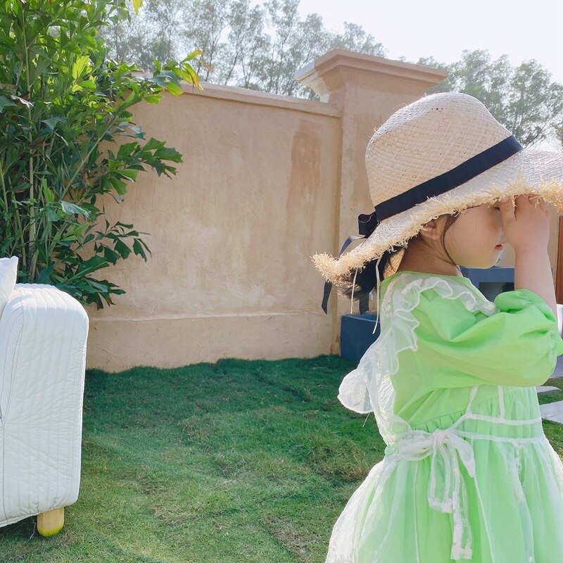 20 primavera e l&#39;estate nuovo arrivo abbigliamento per bambini ragazze pizzo fiore ricamo camicetta abito Sexy vuoto