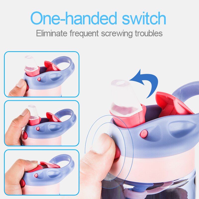 500ml senderismo botella para escalada libre de BPA al aire libre botella deportiva para niños con paja de agua los niños agua zumo botella de vida saludable