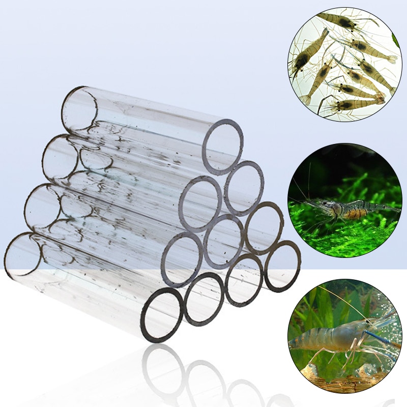 3/6 rör akvarium genomskinligt skydd akvarium rör fisk räkor grotta gömma rör avel akryl akvarium dekoration leveranser