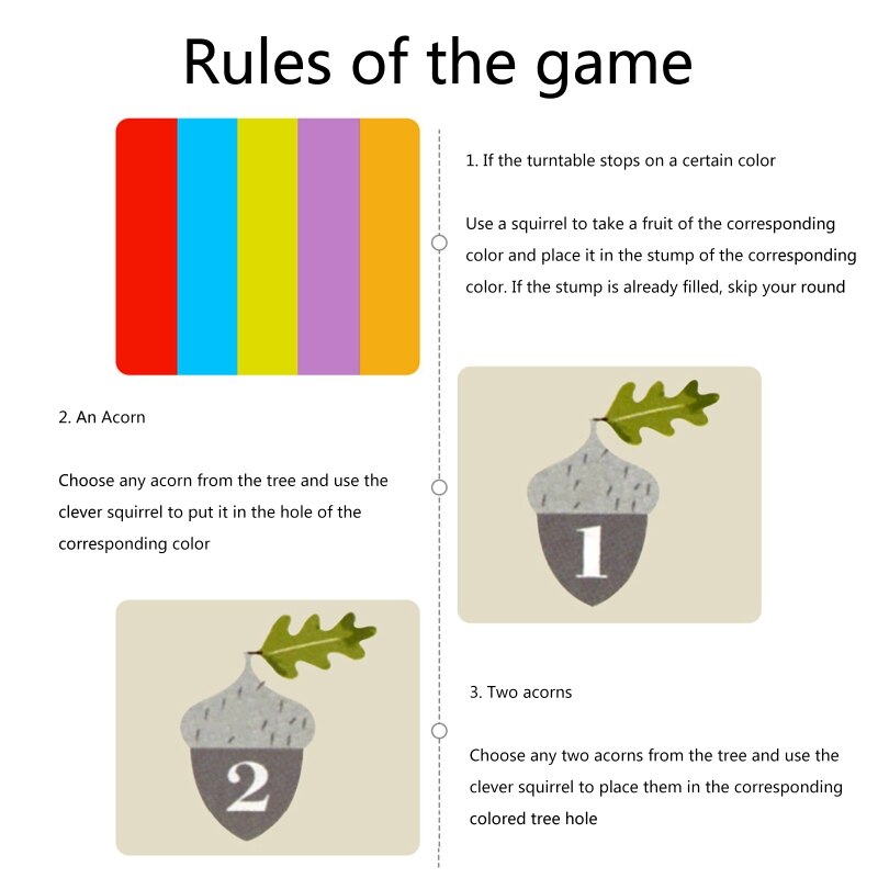 Scoiattolo raccolta ghianda gioco classificazione colore gioco sparatutto Puzzle giocattolo divertente