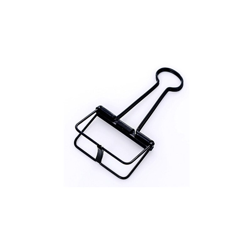 1Piece Colour Metal Clips folder Binder clip Exquisite Ticket clip Food packaging Stationery school office Supply: Large black