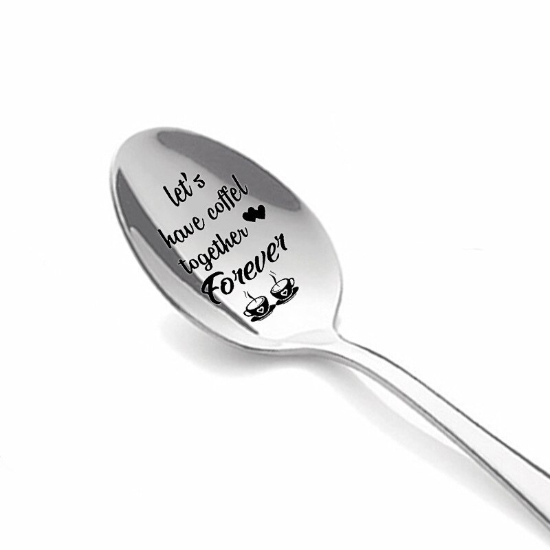 Valentijnsdag Roestvrij Staal Koffie Lepel Verjaardag Cadeau Voor Vriendje Vriendin Wedding Party Servies Decoraties