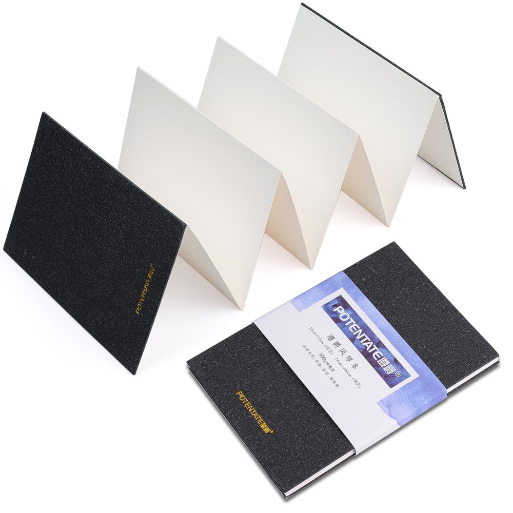 POTENTATE-cuaderno de bocetos de acuarela para estudiantes, libreta de 300g, papel medio áspero lápiz de Color para pintar, suministros de arte