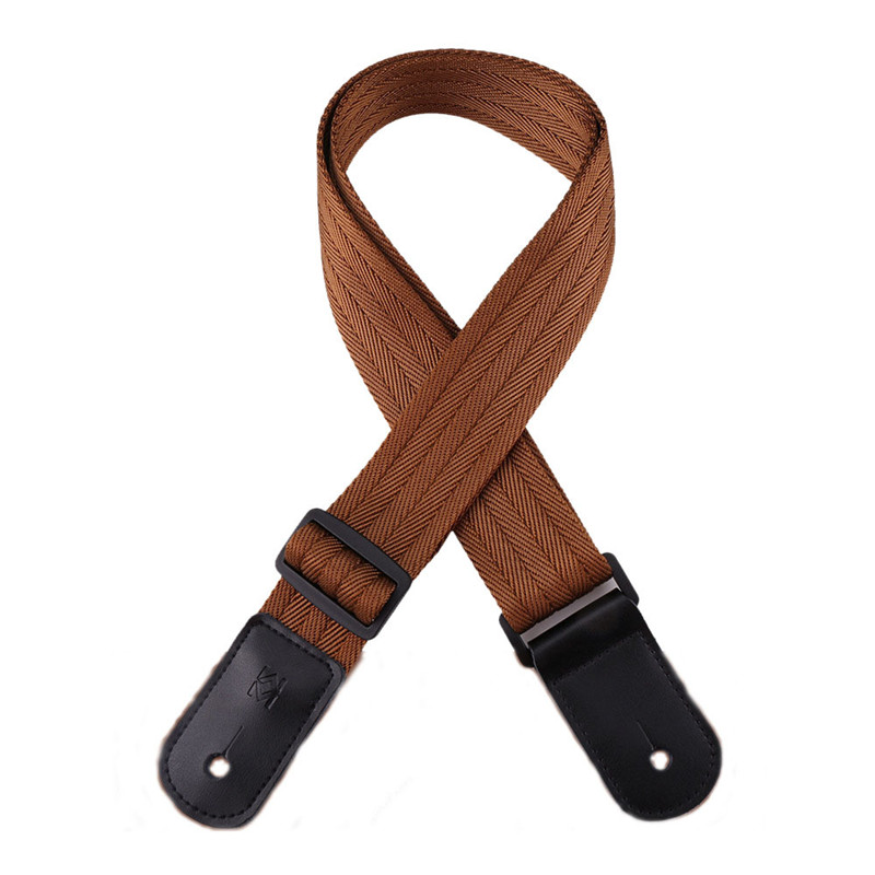 Katoen Kleine Ukulele Gitaarband Verstelbare Riem Ukulele Crossbody Schouderriem Gitaar Riem Accessoires: Bruin