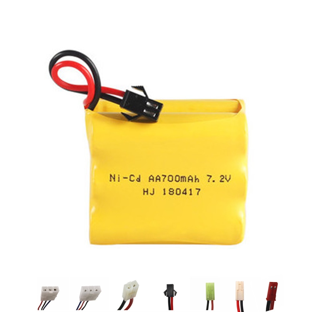 7.2v 700mah Ni-CD Battery Charger set For Rc toys boats Car truck Tank Train Guns parts NICD AA 7.2v Rechargeable Battery Pack: Blue