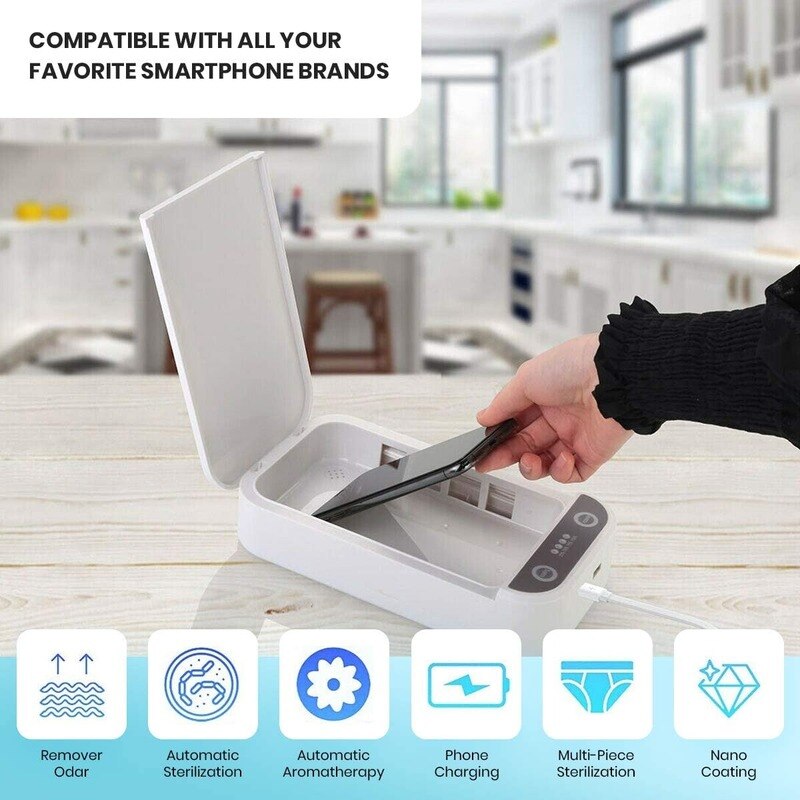 UV Light Sanitizer Box Multifunctional Portable Ultraviolet Sterilizer with USB Cable For Tweezers Lashes Graft Beauty Tools