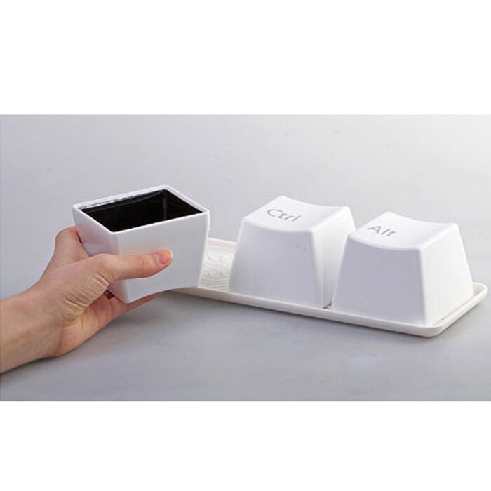 teclado Simple Ctrl ALT DEL tipo taza de café o té contenedor de 3 unids/set de tazas de café de