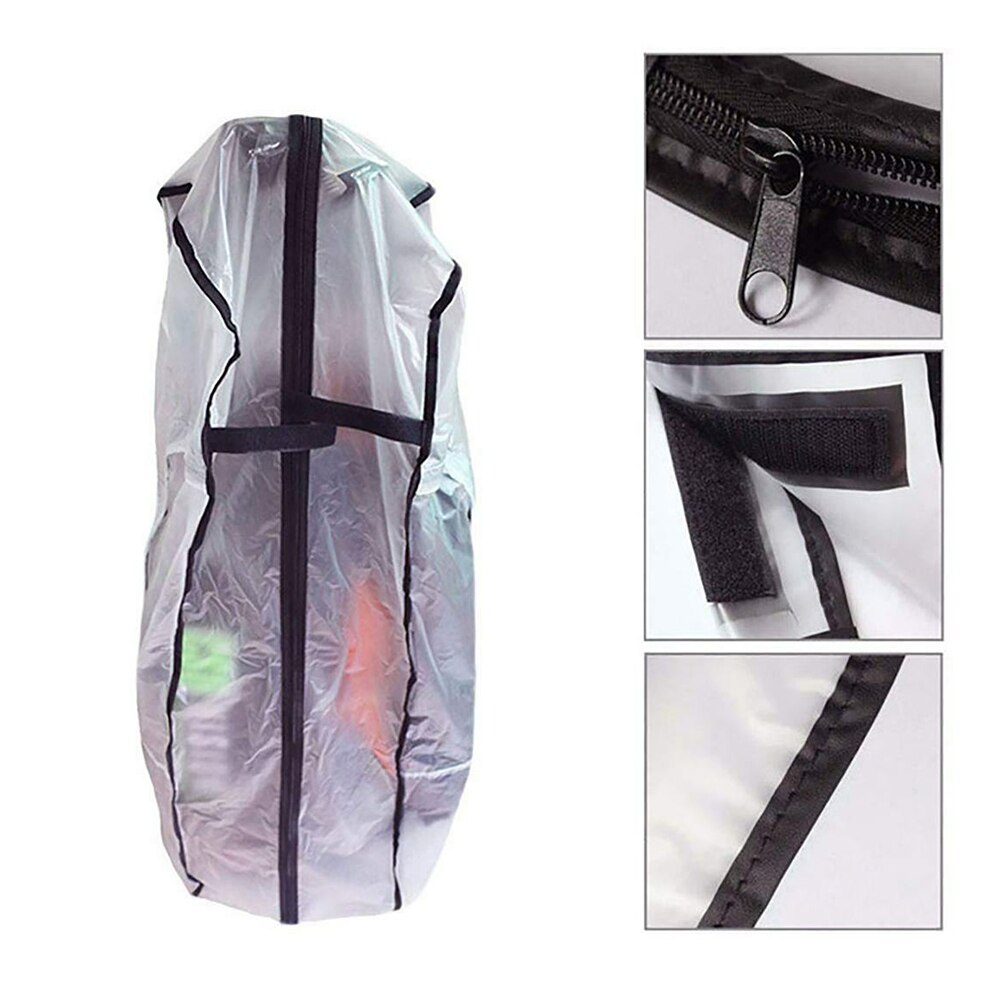 Rod Protector Antistatic Waterproof Dustproof Wear Resistant Transparent Golf Rain Cover Store Outdoor Rainproof PVC Bag Zipper