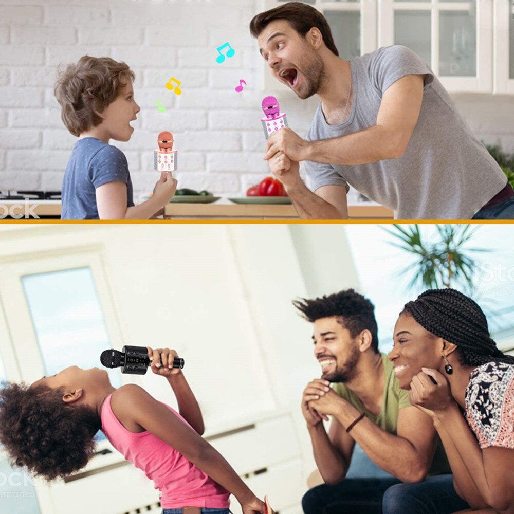 wireless bluetooth USB microphone condenser karaoke mic stand radio mikrofon studio recording studio Child's