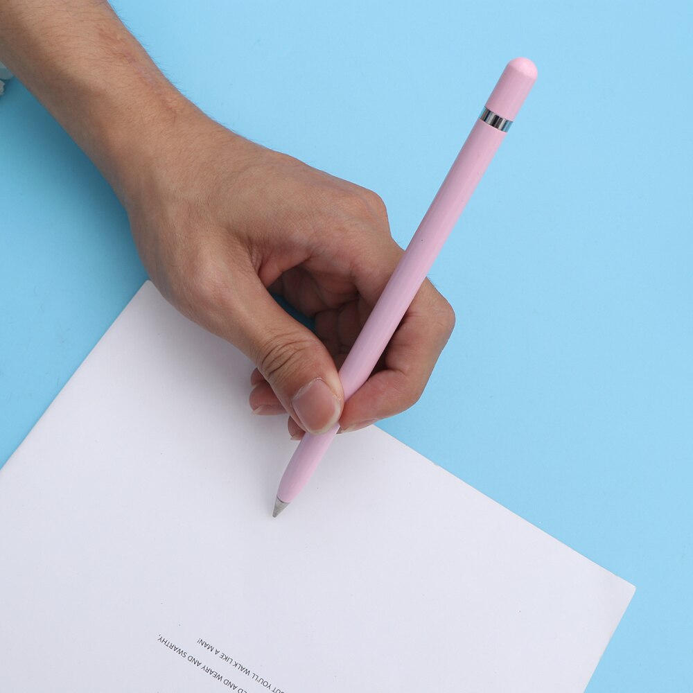 1pc eeuwige potlood inktloze pennen eeuwige potlood oneindig schrijven voor schoolbenodigdheden (lichtgroen)