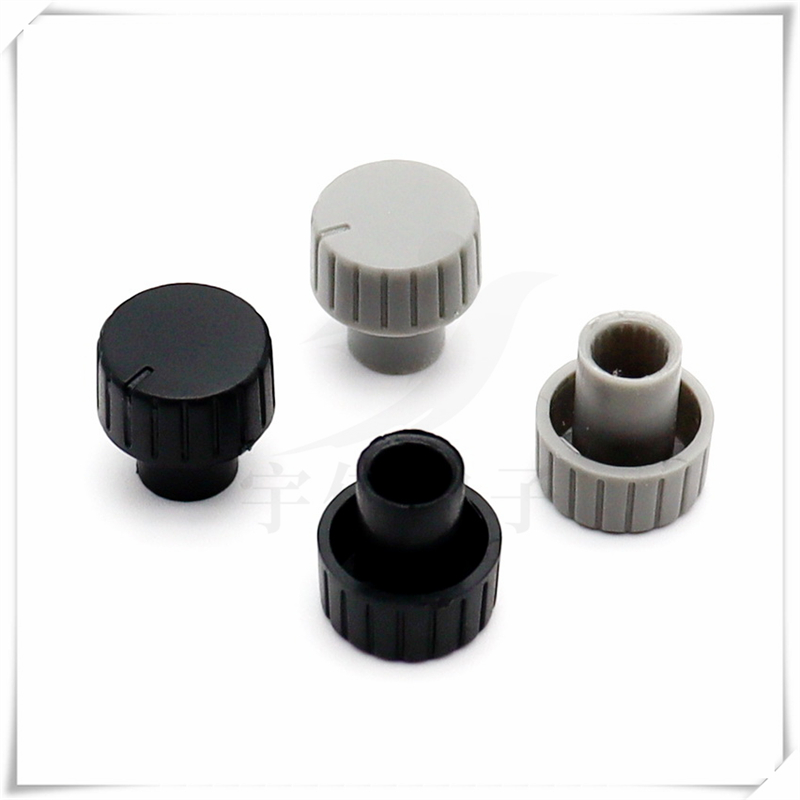 10 Stuk 14X14.5MM Plastic Switch Dekselkleur Potentiometer Eindversterker Volume Instelknop Geschikt Voor Bloem As 6Mm