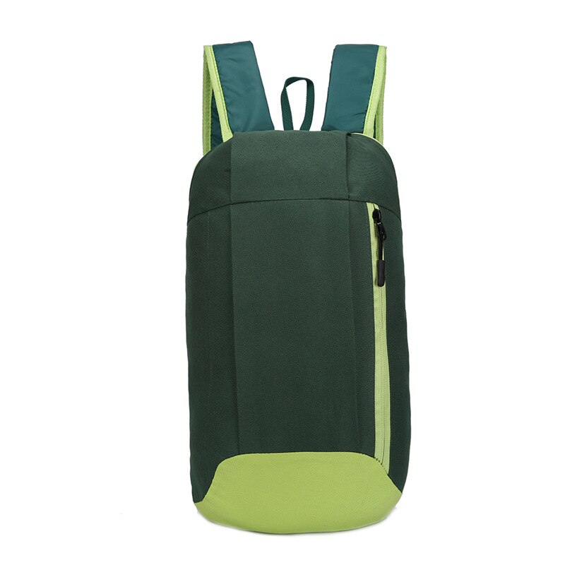 Sac à dos étanche 10L pour Sports de plein air léger, sac à dos pour Sports de plein air, voyage randonnée avec fermeture éclair avec ceinture ajustable, pour hommes, femmes et enfants: Vert couleur