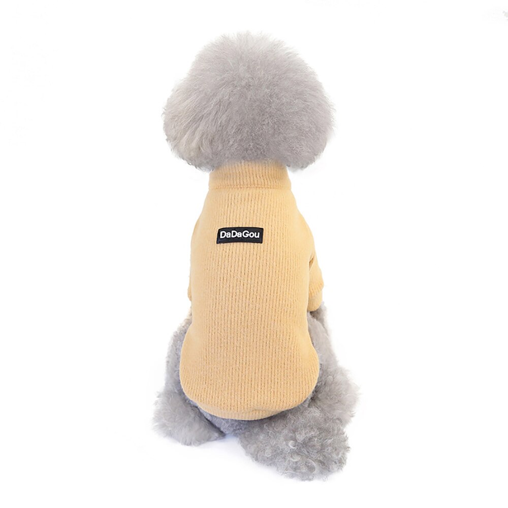 Turtleneck Knitted Dog Sweater Zipper Style Classic Cable Knit Dog Coat, Warm Pet Winter Clothes Outfits For Dogs Cats